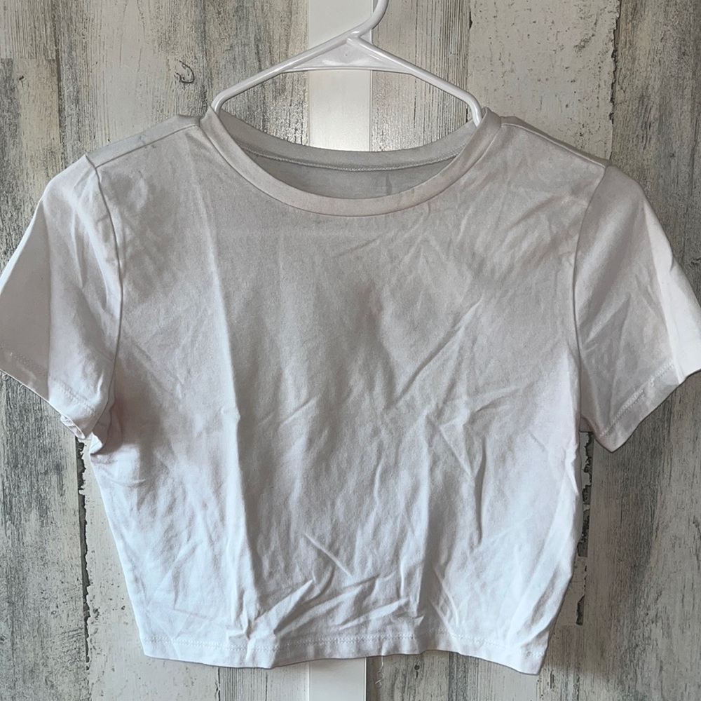 Basic White Cropped Tee